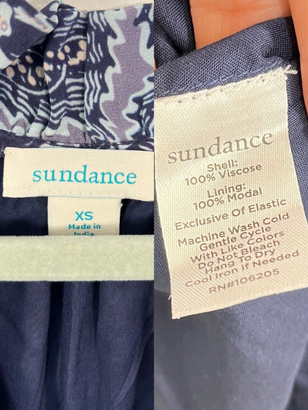 Sundance Skye Dress Navy Blue size XS - Picture 9 of 9